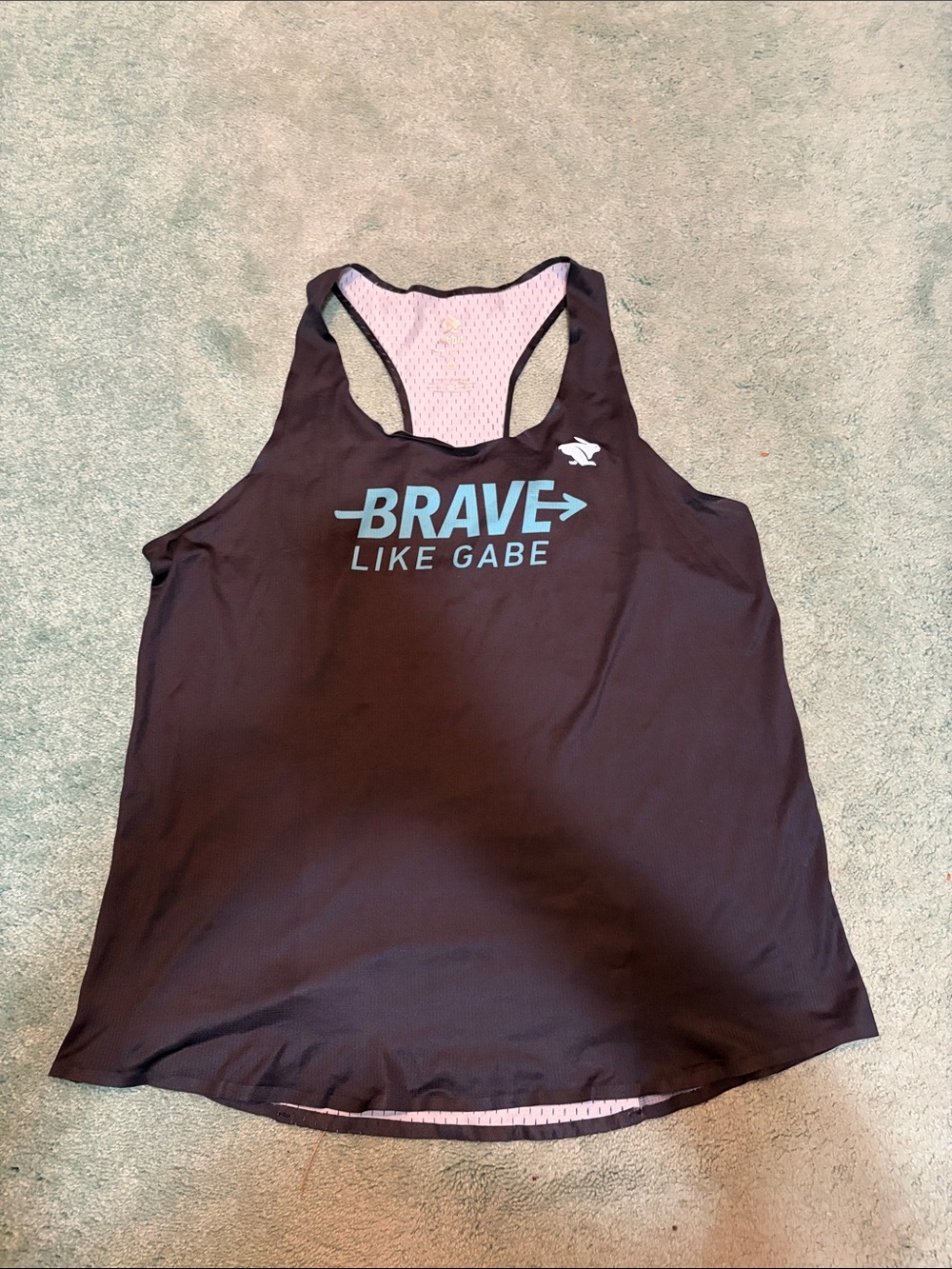 Brave Like Gabe Women's Black Racerback Rabbit Tank